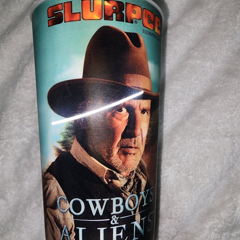 COWBOYS AND ALIENS 7-11 SLURPEE COLLECTIBLE CUP 7 -11 PROMO 2011 Harrison Ford